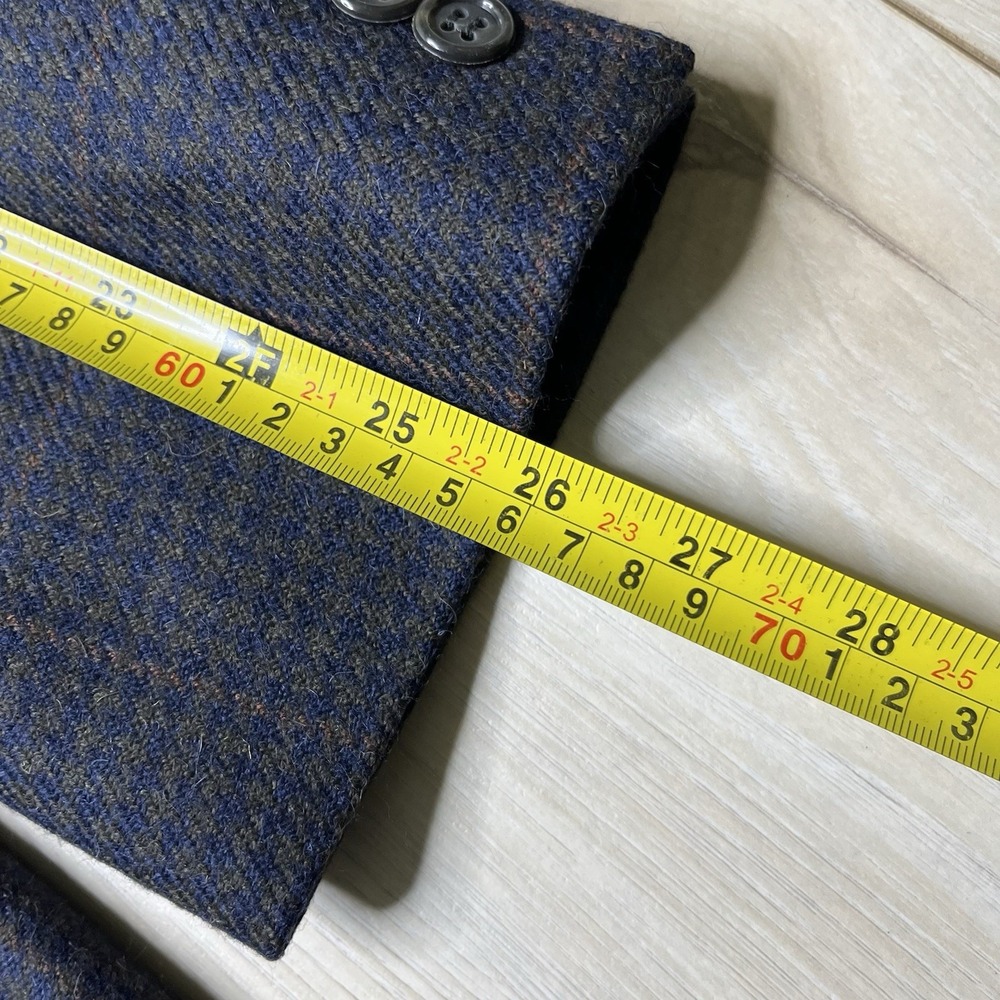 Brooks Brothers 346 Houndstooth Windowpane Plaid Blazer Multicolor Men Size 44L - Picture 13 of 16